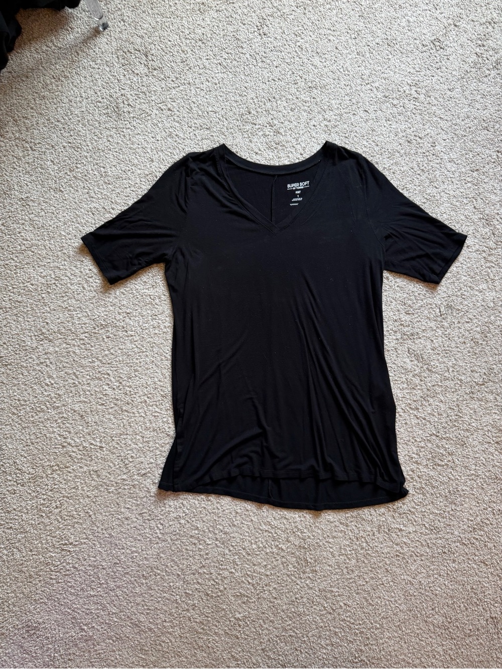 torrid Super Soft Black Short Sleeve V-Neck Tee